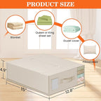 WOWBOX Sheet Organizers and Storage,Closet Bed Sheet Organizer Under Bed Storage and Organization with Label Cards & Clear Wi