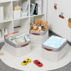 HNZIGE Large Storage Baskets for Shelves(3 Pack) Fabric Storage Toy Baskets with Handles, Decorative Foldable Storage Bins fo