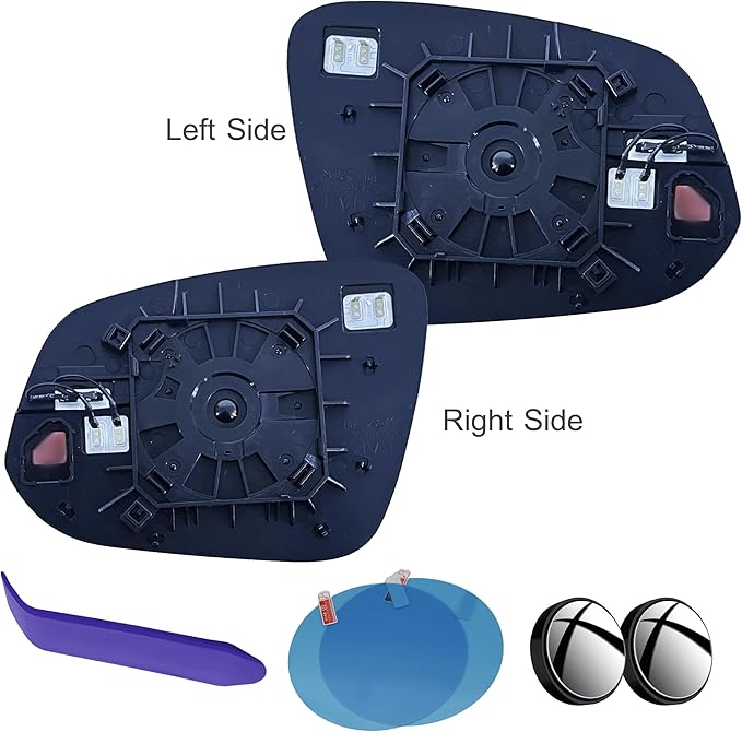 EAP Pair of Passenger & Driver Side Mirror Glasses Compatible with Toyota RAV4 2013-2025, 4runner 2014-2024, Tacoma 2016-2025, Heated with Spotter 879310R200 8793142D40 8793142D50 879310R210 TO1325174
