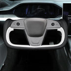 MEWANT Hand Stitched Tesla Model S Yoke Steering Wheel Cover Wrap for Tesla Model S 2021-2023 / Model X 2021-2023 Tesla Yoke Steering Wheel Accessories(3D Style)