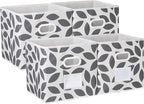 MAX Houser Fabric Storage Bins Cubes Baskets Containers with Dual Plastic Handles for Home Closet Bedroom Drawers Organizers,