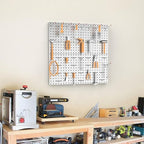 TORACK 2-Pack 12x24 inch Metal Pegboard Panels for Garage Wall, Tool Storage Pegboard for Workbench, Workshop, Tools Organize