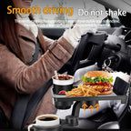 Vehicle-Mounted Multifunctional Water Cup Holder Tray Black Adjustable Cup Holder Dining Plate Expandable Bracket Storage Spa