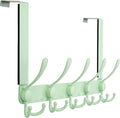 Dseap Over The Door Hook Hanger - Fits 1 3/8" to 1 3/4" Standard Doors | 5 Tri Hooks Heavy Duty Towel/Coat Rack | Door Organi