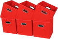 Black Fabric Cubby Storage Bins,13x13x13 Inches ,Cube Organizer Bin Foldable Storage Boxes with Dual Handles Fabric Organizer