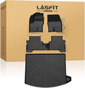 LASFIT Floor Mats and Cargo Liner for Ford Escape 2013-2019 All Weather Protector TPE Custom Fit Car Floor Liners, 1st & 2nd Row & Trunk Mat Combo Set, 4PCS Black