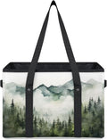 Reusable Grocery Bags Heavy Duty Shopping Bags Foldable Large Tote Bags with Long Handles & Hard Bottom