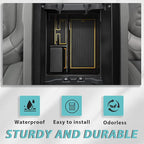 BestEvMod Center Console Organizer Tray Compatible with 2022-2025 2026 Rivian R1T/R1S Removable Coin Holder Armrest Storage Box ABS Material with PVC Trim Accessories (V3 Yellow)