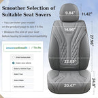 Coverado Car Seat Covers, Car Seat Covers Front Seats, 2-Pack Front Seat Cover, Nappa Leather Waterproof Seat Covers, Car Sea