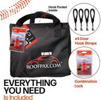 RoofPax Car Rooftop Cargo Carrier Bag Waterproof Storage - Including Double Zippers15 cft. with Heavy-Duty Tie-Down Straps fit Cars with/Without Roof Top Rack or Side Rails.