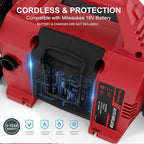 MaxMore Portable Tire Inflator/deflator Compatible with Milwaukee 18V Battery (Tool Only),160 PSI High Pressure Cordless Air Compressor Pump, Digital Gauge, Auto Shut-Off, LED Light for Car, Bike