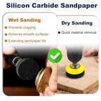 367 Pieces 2 Inch Sanding Discs, GOH DODD Wet Dry Sandpaper with Interface Pad and Backer Plate 1/4" 1/8" Shank, 60-10000 Grits Grinding Abrasive Sand Paper for Auto Metal Glass Resin Wood Sanding