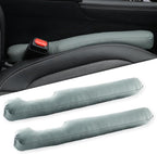 UREHEPO 2 pcs Leather Car Seat Gap Filler Organizer, Interior Car Accessories to Stop Things from Dropping for Car SUV Truck Camper, Fill The Gap Between Seat and Console - Cinerous