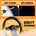 SuperKaKa Car Steering Wheel Cover 2025, Universal Auto PU Cute Breathable Slip-Proof Comfort Imitation Leather Protector Car
