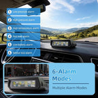 Tire Pressure Monitoring System TPMS, Solar Charge Tire Pressure Monitor with 6 External Sensors & 6 Alarm Modes, 0-144 PSI, Real-time Wireless TPMS for RV SUV Truck - with 6 Tire Valve Caps