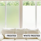 KESPEN Window Privacy Film Frosted Glass Heat Control UV Blocking Privacy Window Film for Glass Windows Static Cling Non-Adhesive Door Coverings Decals for Bathroom Home Office, 55.1 Inch X 32.8 Feet
