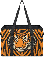Reusable Grocery Bags Heavy Duty Shopping Bags Foldable Large Tote Bags with Long Handles & Hard Bottom