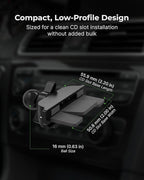 15W MagSafe Car Mount CD Slot Charger, Wireless Car Charger Phone Holder, Magnetic CD Mount Charger with N52 Magnet, Fast Charging, 360 Rotation, Compatible with iPhone 14/15/16/17/Galaxy