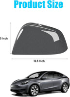 Jaronx Compatible with Tesla Model Y Side Mirror Cover 2020 2021 2022 2023, Rearview Door Wing Mirror Cover Cap Replacement for Tesla Model Y Accessories (Grey, Left)