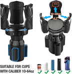 3 Pieces Car Cup Holder Expander with Coaster for Car and Car Hook, Car Drink Cup Holder Expander Insert Stable and Malleable