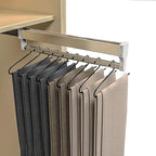 Pull Out Clothes Rail Extendable Pull Out Closet Rod - Wardrobe Pull-Out Trousers Rack, Hanger Rail For Cabinet Soft Return, 