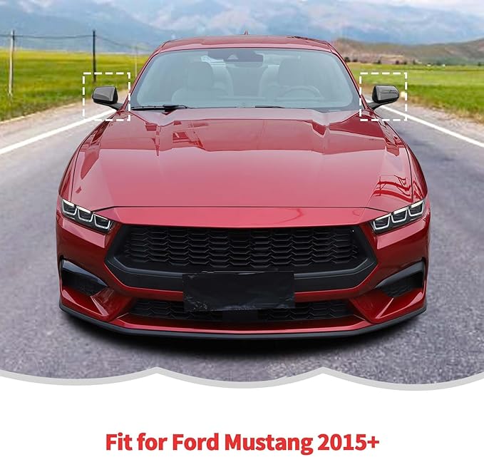 RT-TCZ Rearview Mirror Cover Reversing Mirror Base Cover Trim Kit Decoration Accessories for Ford Mustang 2015-2023 (Carbon Fiber)