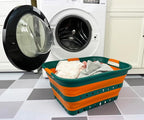 SAMMART 42L (11 gallon) Collapsible Plastic Laundry Basket - Foldable Pop Up Storage Container/Organizer - Space Saving Hampe