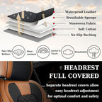 Coverado Car Seat Cover, Front Seat Cover, 2PCS Car Seat Protector, Seat Covers for Cars, Breathable Faux Leather Car Seat Cu