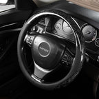 KAFEEK Wood Grain Steering Wheel Cover Microfiber Leather Universal 14 1/2-15 inch, Car Steering Wheel Cover Men Women, Comfo