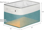 Kntiwiwo Foldable Storage Bin Collapsible Fabric Storage Basket Cube with Durable Handles Closet Organizer Bins for Organizin