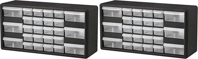 Akro-Mils 26-Drawer Plastic Drawer Storage Cabinet for Garage Organization, Bead Organizer, Building Bricks Storage, Teacher 