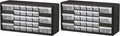 Akro-Mils 26-Drawer Plastic Drawer Storage Cabinet for Garage Organization, Bead Organizer, Building Bricks Storage, Teacher 