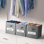 artsdi Fabric storage cubes (Set of 8) 11 Inch Cube Storage Bin, cube storage with 8 Labels Window Cards & a Pen, Foldable cu