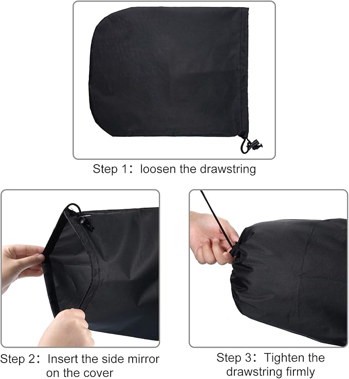 Side View Mirror Cover Auto Rearview Protection Cover Snow Ice Mirror Covers Exterior Rear View Accessories Universal Size for Cars, Black (4 Pieces)
