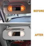 Sun Visor Vanity Mirror Cover Compatible with Mini Cooper & Cooper S Clubman Hatchback Countryman F55 F56 F60 2015-2022(3nd Gen),1PC Sun Visor Vanity Mirror Replacement for Left/Right Side,Gray