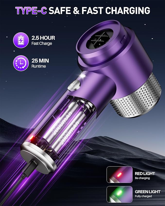EYYA Handheld Car Vacuum Cleaner Cordless 135P-S02