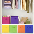 GRANNY SAYS 13 Inch Cube Storage Bins, Colorful Cube Storage Organizer, Fabric Storage Bins, Storage Cubes for Shelves, Close