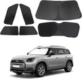 TINGLU Window Shades for Mini Countryman Cooper F66 SUV 2024-2026 Accessories Car Side Full Windows Rear Triangular Windshield Sun Shade Sun UV Rays & Privacy Protection for Camping 6PCS