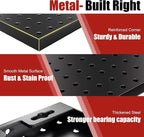 4 Pack Metal Pegboard Panels with 50 Hooks, Black Pegboard Wall Organizer, Pegboard Accessories, Heavy Duty Garage Tool Stora