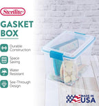 Sterilite 18-Pack Gasket Box, Weather-Resistant Storage Bins with Latching Lids, 20 Quart - Heavy-Duty Organizing Containers 