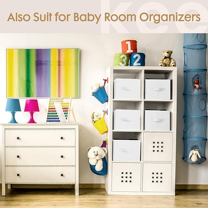 Criusia 6 Pack Large Clothes Organizer, Wardrobe Closet Organizer and Storage with Handles, Foldable Fabric Closet Organizers