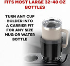 Stupid Technologies - XSpander – Universal Cup Holder Expander for Yeti, Hydro Flask & Big Bottles – Adjustable, Durable, Car