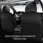 Beige Seat Covers,Sport and Breathable Seat Covers, Anti-Slip Universal Fit Automotive for Cars Sedan SUV and Truck(2 Pieces,