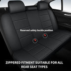 Car Seat Covers, Quilting Leather Seat Covers Full Set, Waterproof Faux Leather Automotive Seat Covers for Cars, Universal Ca