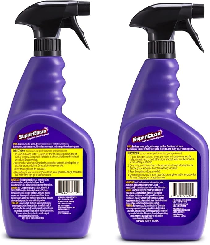 SuperClean 320064 Purple All Purpose Tough Task Cleaner Degreaser - 2 Pack (64oz.) by Super Clean 64. Fluid_Ounces