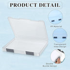 PerKoop 6 Pcs Clear Paper Storage Box A4 Plastic File Box Document Paper Organizer Storage Board Game Project Cases Container