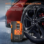 Jump Starter with Air Compressor 4000A Portable Battery Pack 10000mAh Power Bank Emergency SOS LED Light 22-Cylinder 150PSI