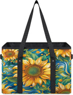 Reusable Grocery Bag, Foldable Large Shopping Tote Bag for Groceries Kitchen Picnic Car Trunk
