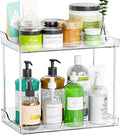 Yieach Clear Acrylic Bathroom Counter Organizers and Storage Tray, 2 Tier Makeup,Perfume,Skincare Organizer Shelf & Vanity St