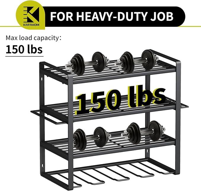 KAFAHOM Power Tool Organizer,4 Layer Drill Holders Wall Mount,Heavy Duty Metal Organizers and Storage Rack for Garage Organiz